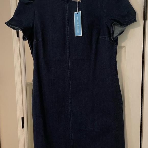 NWT Draper James Short Sleeve Denim Dress with pockets - Picture 2 of 5